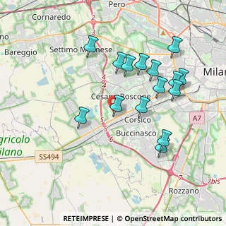 Mappa Via delle Betulle, 20090 Cesano Boscone MI, Italia (3.746)