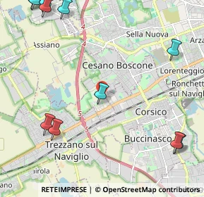 Mappa Via delle Betulle, 20090 Cesano Boscone MI, Italia (3.25167)