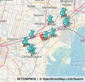 Mappa Via Damiano Chiesa, 30034 Mira VE, Italia (7.02)