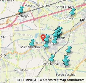 Mappa Via Damiano Chiesa, 30034 Mira VE, Italia (1.72563)