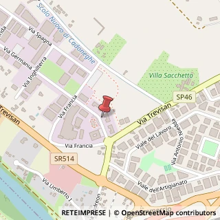 Mappa Via Germania, 16, 35010 Vigonza, Padova (Veneto)