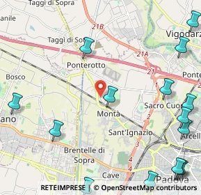 Mappa Via Padre E. Ramin, 35136 Padova PD, Italia (3.34125)