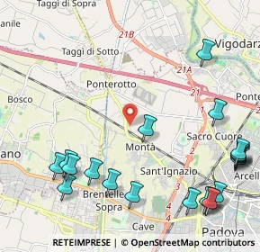 Mappa Via Padre E. Ramin, 35136 Padova PD, Italia (2.8915)