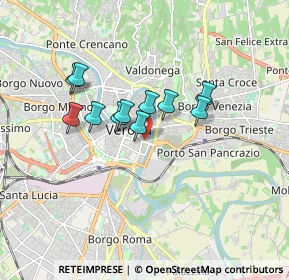 Mappa Vicolo Pallone, 37121 Verona VR, Italia (1.28818)