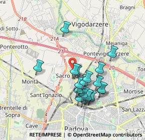 Mappa Via Sacro Cuore, 35135 Padova PD, Italia (1.6345)