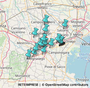 Mappa Via Germania, 35010 Vigonza PD, Italia (8.845)