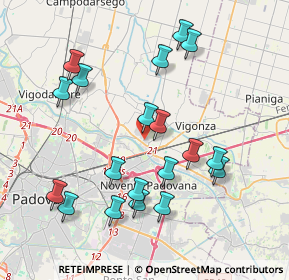 Mappa Via Germania, 35010 Vigonza PD, Italia (4.01316)