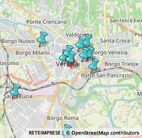 Mappa Via Tezone, 37122 Verona VR, Italia (1.44091)