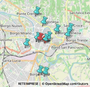 Mappa Via Tezone, 37122 Verona VR, Italia (1.53167)