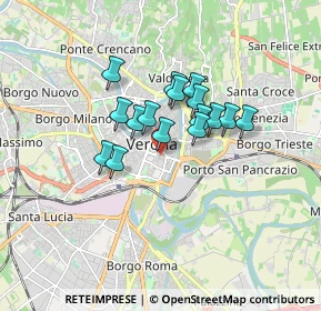 Mappa Via Tezone, 37122 Verona VR, Italia (1.1775)