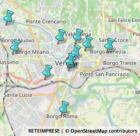 Mappa Via Tezone, 37122 Verona VR, Italia (1.70091)