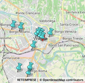 Mappa Via Tezone, 37122 Verona VR, Italia (1.63333)