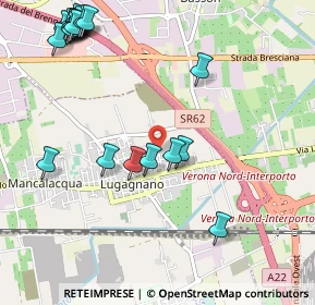 Mappa Via Brennero, 37060 Lugagnano VR, Italia (1.333)