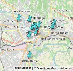 Mappa Via Lastre, 37121 Verona VR, Italia (1.28727)