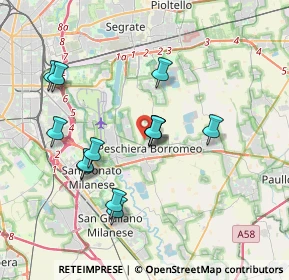 Mappa Strada Vicinale Biassano, 20068 Peschiera Borromeo MI, Italia (3.45692)