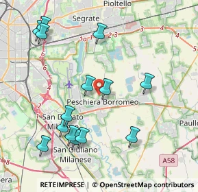 Mappa Strada Vicinale Biassano, 20068 Peschiera Borromeo MI, Italia (4.40071)