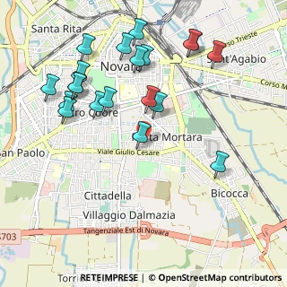 Mappa Via Isonzo, 28100 Novara NO, Italia (1.117)