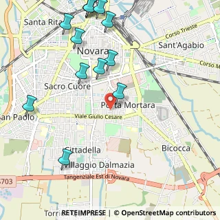 Mappa Via Isonzo, 28100 Novara NO, Italia (1.33462)