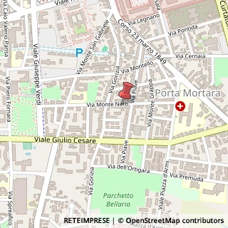 Mappa Via Monte Nero, 26, 28100 Novara, Novara (Piemonte)