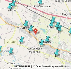 Mappa Via Udine, 35035 Mestrino PD, Italia (2.9175)