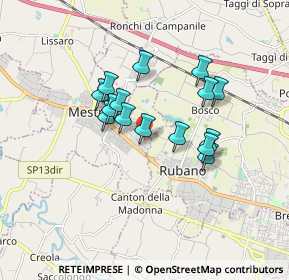 Mappa Via Udine, 35035 Mestrino PD, Italia (1.36067)