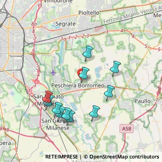 Mappa Via C. Pavese, 20068 Peschiera Borromeo MI, Italia (3.89909)