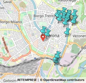 Mappa Via Luigia Poloni, 37122 Verona VR, Italia (1.185)