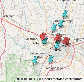 Mappa Via Cesare, 35030 Rubano PD, Italia (6.47538)