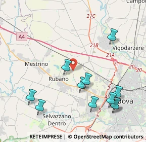 Mappa Via Cesare, 35030 Rubano PD, Italia (4.59636)