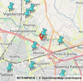 Mappa Via Alfredo Cappellini, 35129 Padova PD, Italia (3.045)