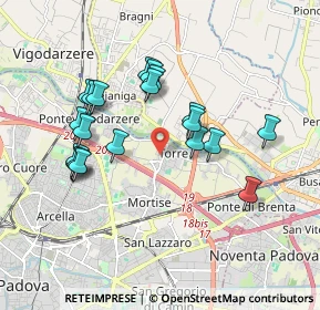 Mappa Via Alfredo Cappellini, 35129 Padova PD, Italia (1.715)