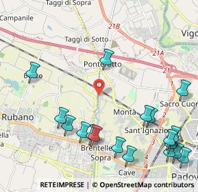 Mappa Via Ca' Silvestri, 35136 Padova PD, Italia (2.74167)