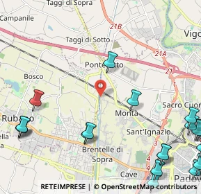 Mappa Via Ca' Silvestri, 35136 Padova PD, Italia (3.422)