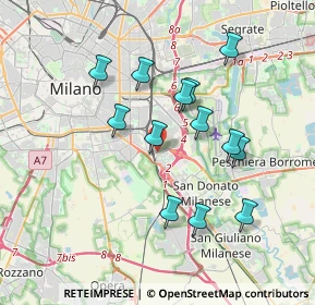 Mappa MI 20100, 20138 Milano MI, Italia (3.33538)