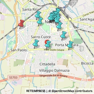 Mappa Via Delle Fioraie, 28100 Novara NO, Italia (1.0775)