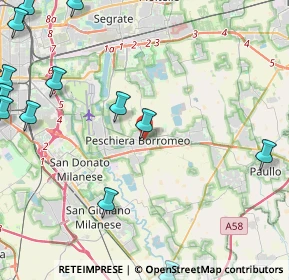 Mappa Via Giovanni Boccaccio, 20068 Peschiera Borromeo MI, Italia (7.17)