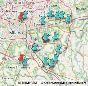 Mappa Via Giovanni Boccaccio, 20068 Peschiera Borromeo MI, Italia (7.56176)