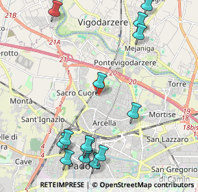 Mappa Via Gerolamo Induno, 35134 Padova PD, Italia (2.60214)