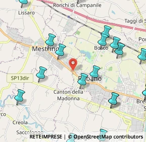 Mappa SS  11 Km 375+835 N. Snc, 35035 Mestrino PD, Italia (2.843)