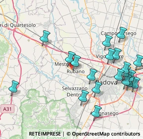 Mappa SS  11 Km 375+835 N. Snc, 35035 Mestrino PD, Italia (9.648)