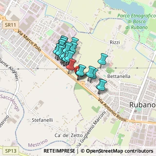 Mappa SS  11 Km 375+835 N. Snc, 35030 Rubano PD, Italia (0.28621)