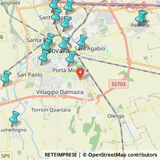 Mappa Via Silvio Spaventa, 28100 Novara NO, Italia (2.985)