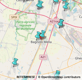 Mappa Via degli Alpini, 25021 Bagnolo Mella BS, Italia (6.60056)