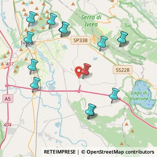 Mappa Via Caravino, 10010 Albiano D'ivrea TO, Italia (5.02857)