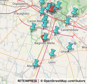 Mappa Via Giacomo Leopardi, 25021 Bagnolo Mella BS, Italia (8.6425)