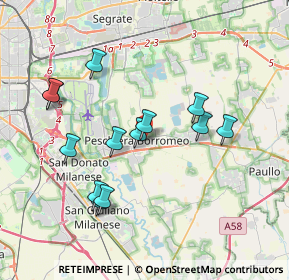 Mappa Via Belli, 20068 Peschiera Borromeo MI, Italia (3.59462)