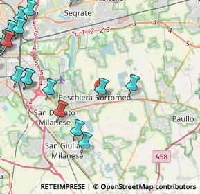 Mappa Via Belli, 20068 Peschiera Borromeo MI, Italia (6.3915)