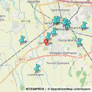 Mappa Via Veneto, 28100 Novara NO, Italia (2.44583)