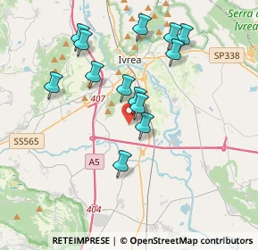 Mappa Cantone Paciotto, 10015 Ivrea TO, Italia (3.45538)