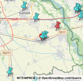 Mappa Via Adua, 28069 Trecate NO, Italia (7.3765)